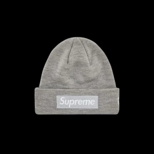 Supreme x New Era Box Logo Beanie 'Heather Grey'