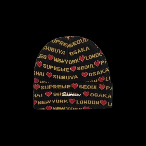 Supreme Hearts Beanie 'Black'