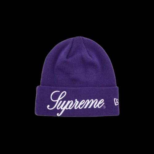 Supreme New Era Script Beanie 'Purple'