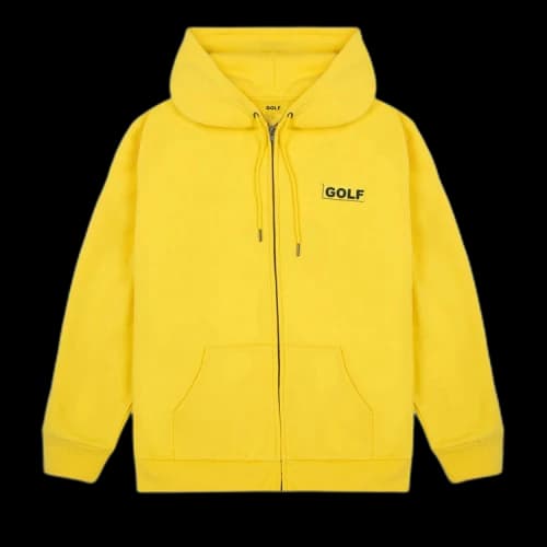 GOLF WANG Collage Zip Up Hoodie 'Yellow'