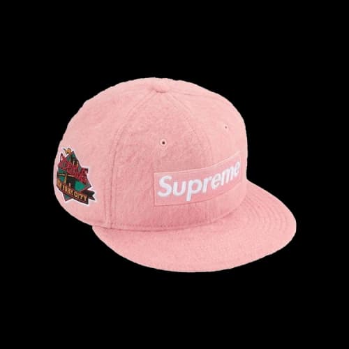 Supreme Mohair Box Logo New Era 'Pink'
