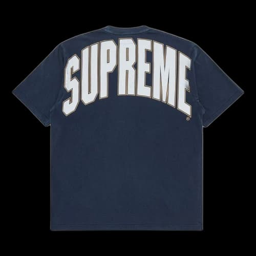 Supreme Cracked Back Arc Short-Sleeve Top 'Navy'