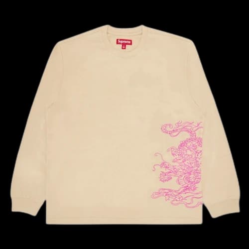 Supreme Dragon Embroidered Long-Sleeve Top 'Khaki'