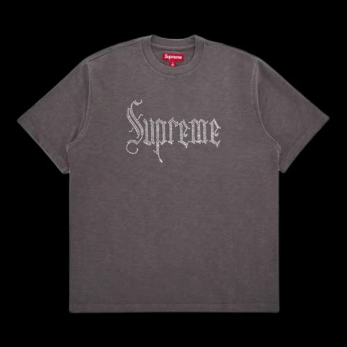 Supreme Rhinestone Short-Sleeve Top 'Grey'