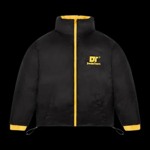 Denim Tears DT Outdoor Puffer Jacket 'Black/Yellow'