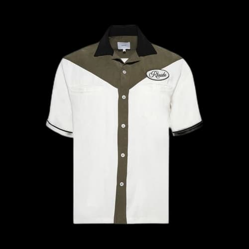 Rhude Town & Country Bowling Shirt 'Military Green/Off White'