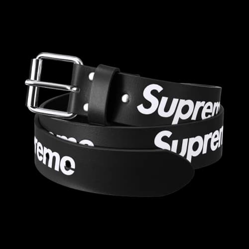 Supreme Repeat Leather Belt 'Black'