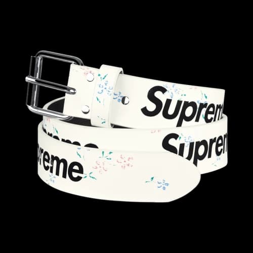 Supreme Repeat Leather Belt 'Floral'
