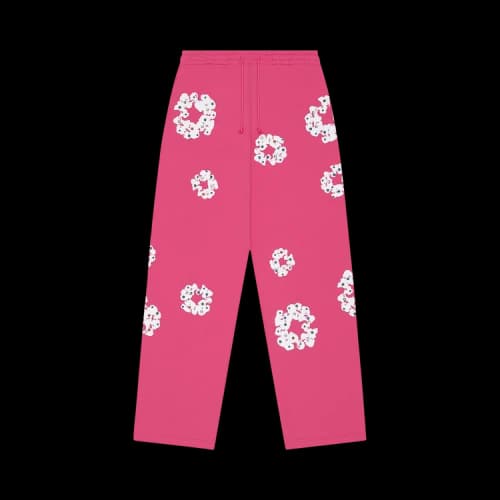 Denim Tears Rhinestone Cotton Wreath Sweatpants 'Pink'