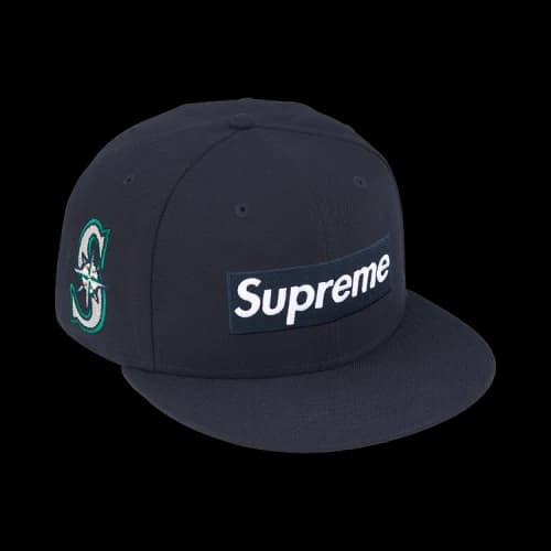 Supreme x MLB Teams Box Logo New Era 'Navy Seattle Mariners'