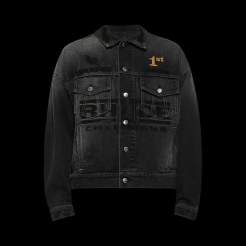 Rhude Tire Denim Trucker Jacket 'Agoura Black'