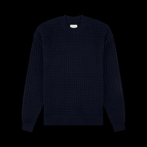 Aimé Leon Dore Waffle Crewneck Sweater 'Navy Blazer'