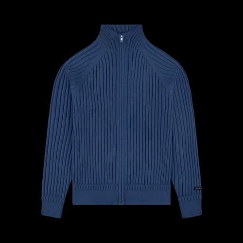 Aimé Leon Dore Drop Needle Full-Zip Sweater 'Slate Blue'