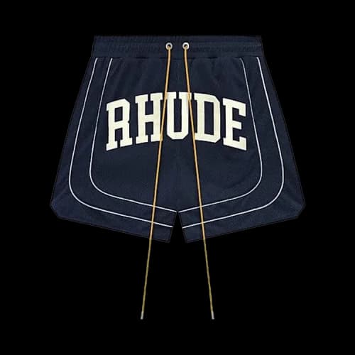 Rhude Baggy Collegiate Logo Short 'Blue'