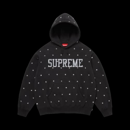 Supreme Stars Studded Hooded Sweatshirt 'Black'