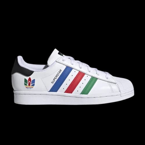adidas Superstar J 'Colorful Stripes - Cloud White'