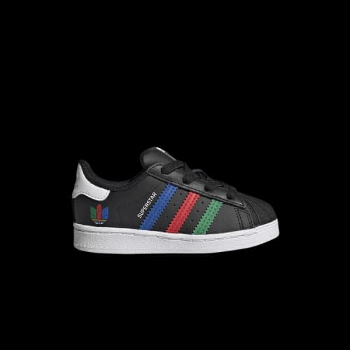 adidas Superstar Infant 'Colorful Stripes - Core Black'