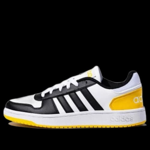 adidas Hoops 2.0 'Black White Yellow'