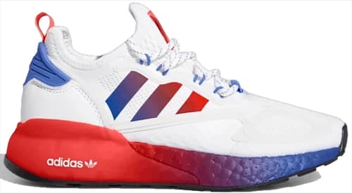 adidas ZX 2K Boost White Solar Red Blue (GS)