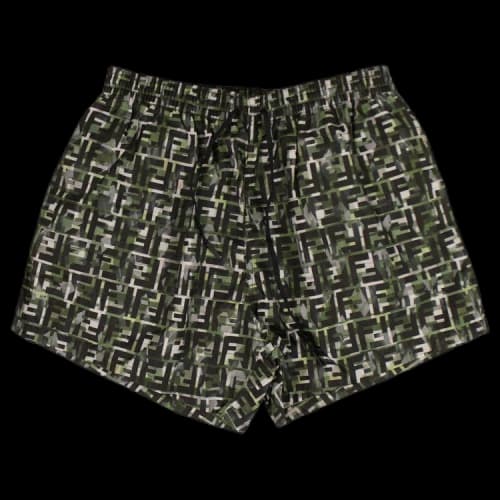 Fendi FF Camo Swim Short 'Black/Green Camo'