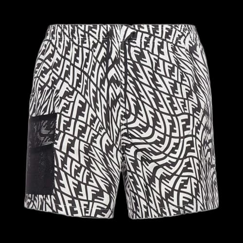 Fendi FF Vertigo Swim Shorts 'Black/White'