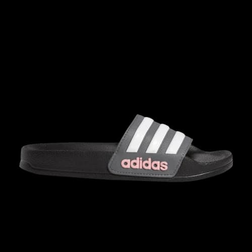 (GS) adidas Adilette Shower Slide J 'Black Grey'
