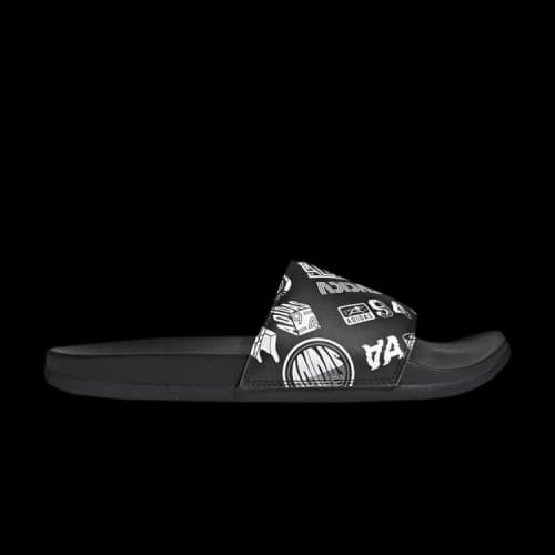 adidas Adilette Comfort Slide 'All Over Logos - Black'