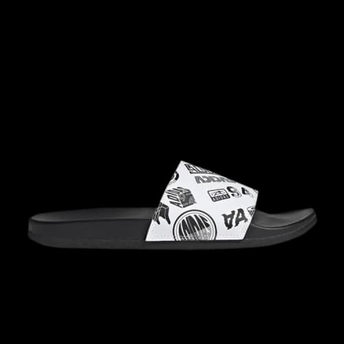 adidas Adilette Comfort Slide 'All Over Logos - White'