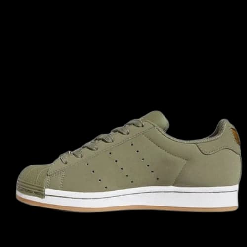 (GS) adidas Originals Superstar Pure Shoes 'Olive Green White'