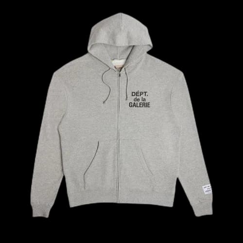 Gallery Dept. French Zip Hoodie 'Heather Grey'