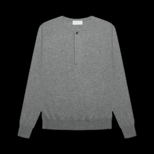 Fear of God Exclusively For Ermenegildo Zegna Wool Henley 'Satellite Grey'