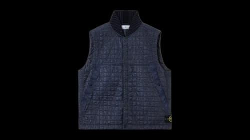 Stone Island Crinkle Reps Ny Quilted-TC Recycled Nylon G100005 Vest Ink Blue