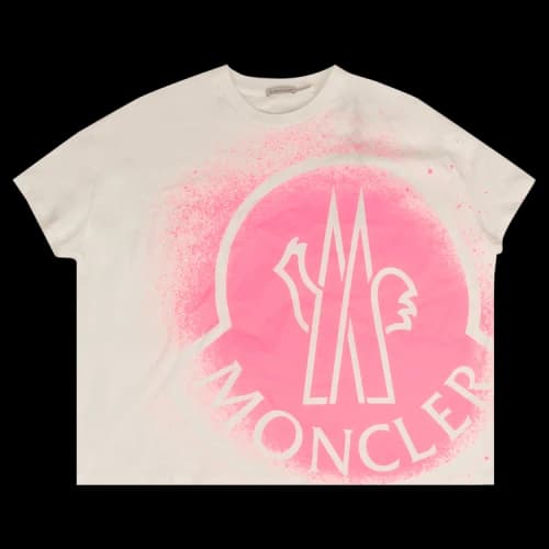 Moncler Spray Paint Logo T-Shirt 'White'