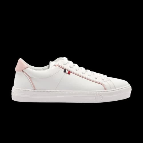 Moncler Alodie Leather Trainers 'White Pink' (Women's)