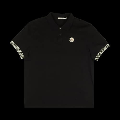 Moncler Logo Patch Short-Sleeve Polo 'Black'