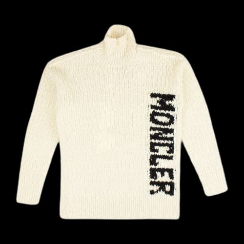 Moncler Intarsia Wool Knit Sweater 'White'