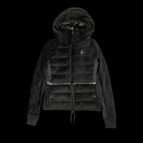 Moncler Polartec Fleece Down Hoodie 'Black'
