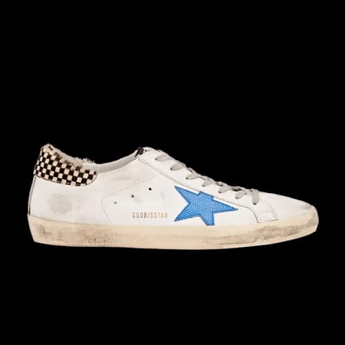 Golden Goose Distressed Superstar Low Top Sneaker 'Cream Blue'