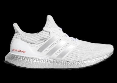 adidas Ultra Boost 4.0 DNA White Silver Metallic Solar Red