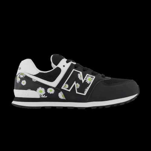 New Balance 574 Big Kid Wide 'Black Florals'