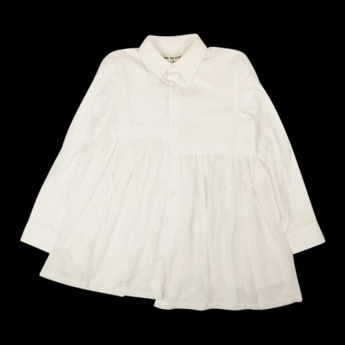 Comme des Garçons Pleated Button Down Shirt 'White'