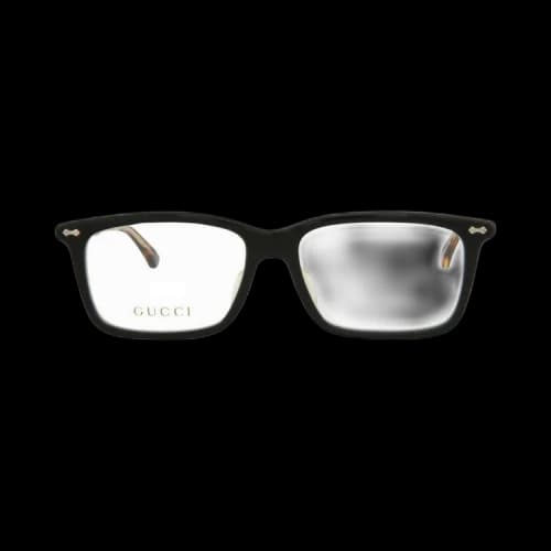 Gucci Square Optical Glasses 'Black/Havana/Transparent'