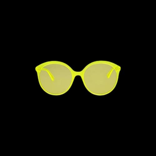 Gucci Round Acetate Sunglasses 'Yellow'