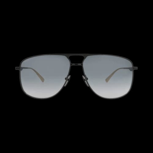 Gucci Aviator-Frame Metal Sunglasses 'Black/Grey'