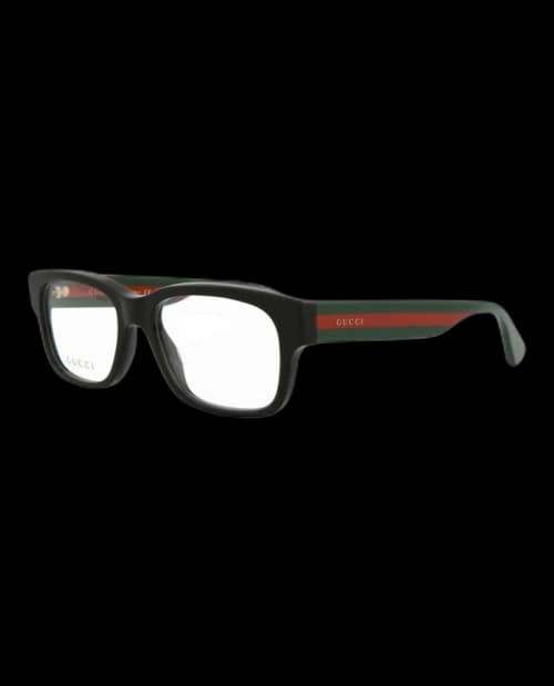 Gucci Square Eyeglasses Black/Multicolor/Transparent (GG0343O-30002861-001)