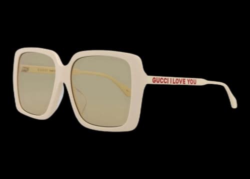 Gucci Square Rectangle Sunglasses Ivory/Brown (GG0567SAN-30013230-006)