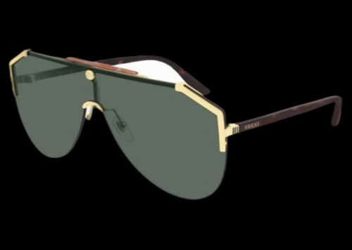 Gucci Shield Sunglasses Gold/Havana (GG0584S 002)
