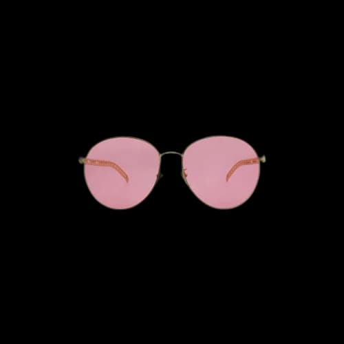 Gucci Round Frame Sunglasses 'Gold/Red'