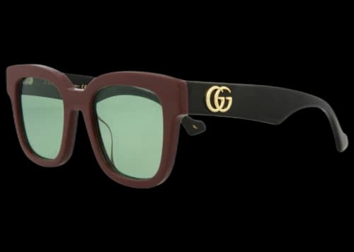 Gucci Square-Acetate Frame Sunglasses Brown/Black/Green (GG0998S-30011733-004-21105)