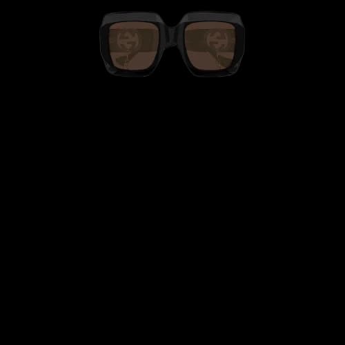 Gucci Square Sunglasses 'Black/Brown'
